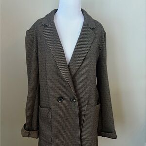 Anthropology Brown Herringbone Double-Breasted Coat CLOSET CLEAN OUT- 50%off!
